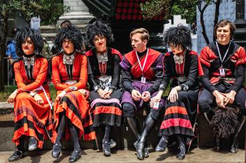 Georgian dancers at their Independence Day celebration.