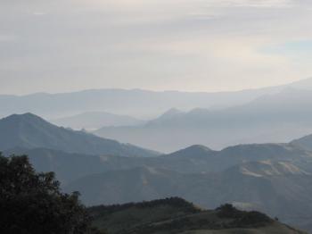 Sunrise over the Andes as seen from the Yanacocha Reserve in Ecuador. Photo by Andy Cubbon