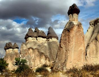 “Fairy chimneys” at Cappadocia, Turkey. Photo by Jean DeVinney 