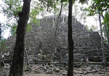 Top part of La Danta, the world's largest Mayan structure —  El Mirador, Guatemala.