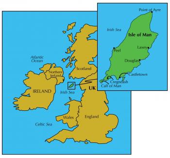Map of Isle of Man.