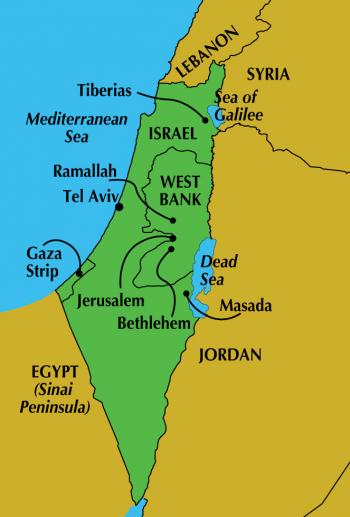 Map of Israel.