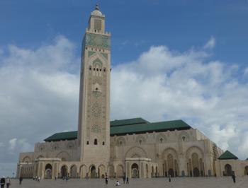 The Hassan II Mosque in Casablanca, Morocco.