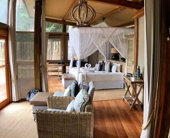 Our lodging at Camp Okavango in Botswana.