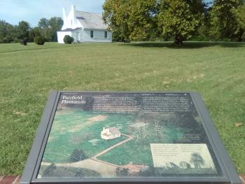 Plaque in front of the outbuilding where Stonewall Jackson died, on the Chandler plantation in what is now Fredericksburg & Spotsylvania National Military Park.