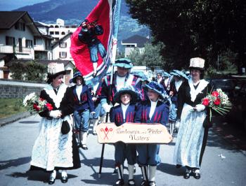 A fife-and-drum procession in Naters, Switzerland.