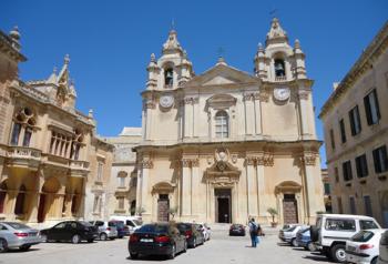 Panorama of the walled city of Mdina.