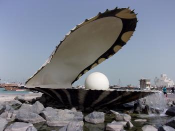 The Pearl Monument in Doha, Qatar.