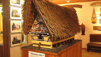 Model of a ceremonial lodge in the museum in Koror.