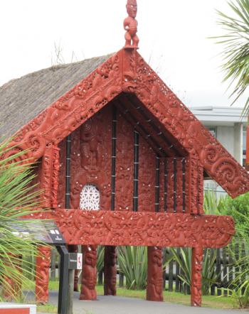 A pātaka in Pikirangi, part of Te Puia in Rotorua, New Zealand.