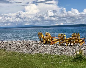 View from our ger camp at Lake Khovsgol in northern Mongolia.