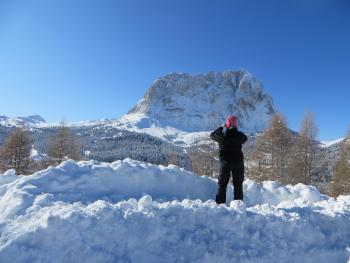 When Andrea Cattapan, our guide on Overseas Adventure Travel’s “Northern Italy: The Alps, Dolomites & Lombardy” tour, took time for a photo, we knew this was a very special place in the Dolomites. Photo by Esther Perica