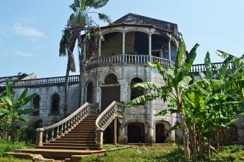 Ruins of the hospital at Roça Agua Izé, São Tomé island.