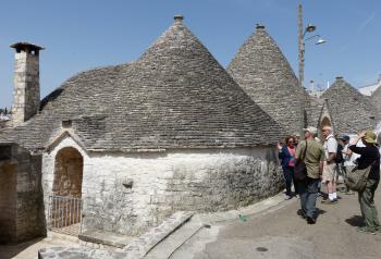 The oldest area of trulli in Alberobello.