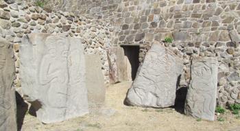 Danzantes in Monte Albán’s Grand Plaza.