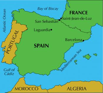 Map of Spain.