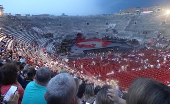 Awaiting the opera “Carmen” at the Verona Arena. Photo by Irina Stroup