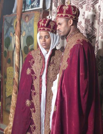 The bride and groom after a traditional wedding ceremony in Ethiopia (September 2017). Photos by Paula Varner.