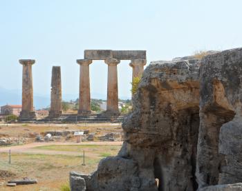 The Temple of Apollo in Corinth.