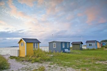 Beach bungalows at Ærøskøbing. Photo by Dominic Arizona Bonuccelli