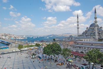 Istanbul, with the Galata Bridge spanning the Golden Horn. Photo by Rick Steves