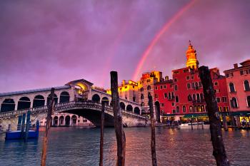 Romantic Venice with the Rialto Bridge. Photo by Dominic Arizona Bonuccelli