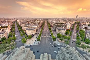 The wide sidewalks of the Champs-Elysées invite strolling. Photo by Dominic Arizona Bonuccelli