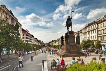 Wenceslas Square, where the history of the Czech people plays out. Photo by Dominic Arizona Bonuccelli