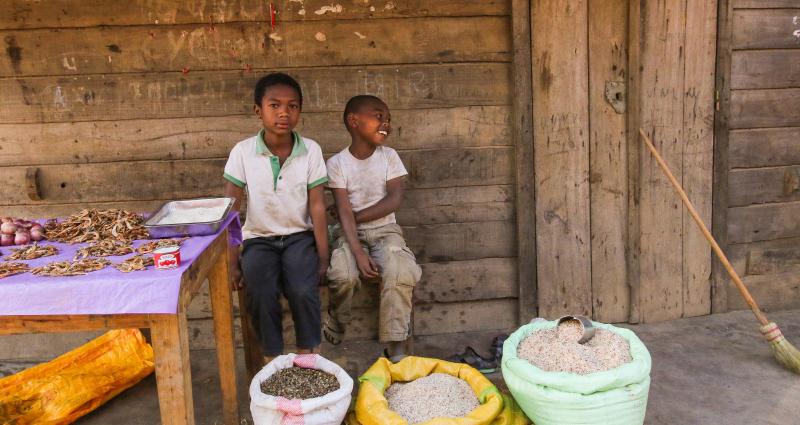 Boys at a roadside market — Madagascar. Photos by Michael De Rosa