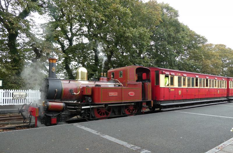 The Fenella, one of the Isle of Man’s vintage steam trains, runs between Castletown and Douglas.