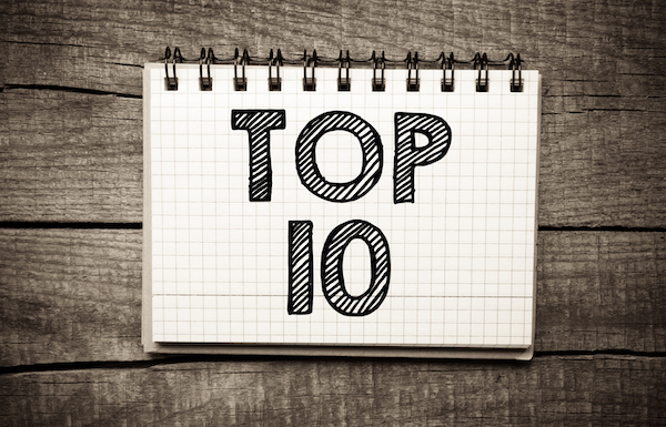 Top 10 destinations lists — recommended vs. favorite (Part 5)